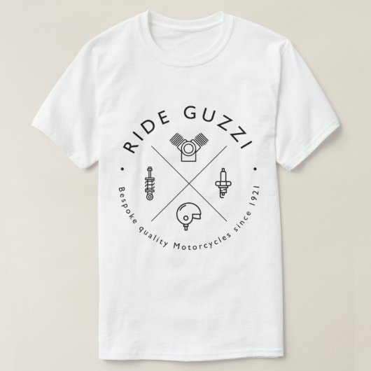 Moto Guzzi Mechanic Logo T-shirt (Design voorkant)