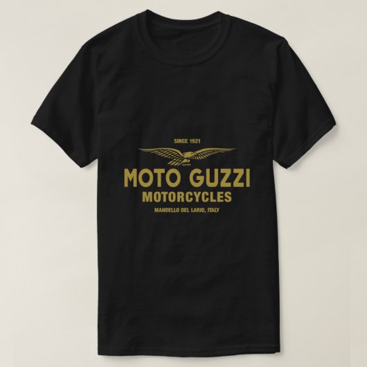 Moto Guzzi Motorcycle Retro Gold Classic T T-shirt (Design voorkant)