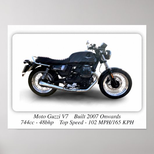 Moto Guzzi V7 Special Motorcycle - Afdrukformaat A Poster (Voorkant)