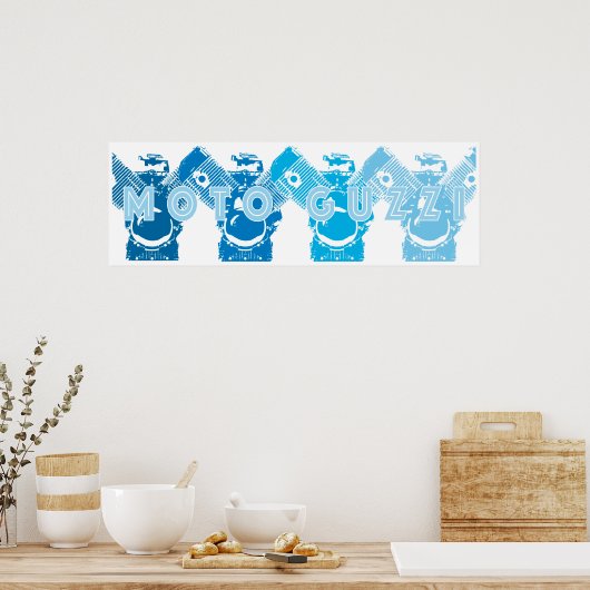 Moto Guzzi V7 Stone Engine Block Poster (Keuken)