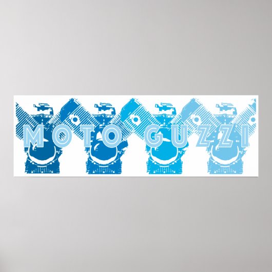 Moto Guzzi V7 Stone Engine Block Poster (Voorkant)