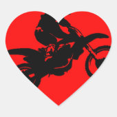 MOTO IN ROOD HART STICKER (Voorkant)