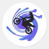 Moto-korst Ronde Sticker (Voorkant)