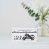 Moto-onderdelen stijlvol visitekaartje (Staand voorkant)