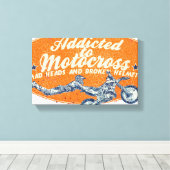 Moto race canvas afdruk (Insitu (Houten vloer))