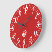 Moto Red Typography By Masanser Pixelat Grote Klok (Hoek)