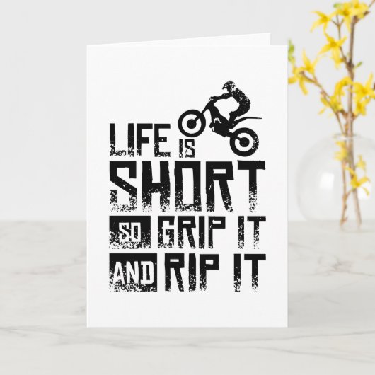 Moto Trial Bike Kaart (Gele Bloem)