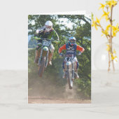 Moto X de motocross van de Kaart van Groeten (Gele Bloem)