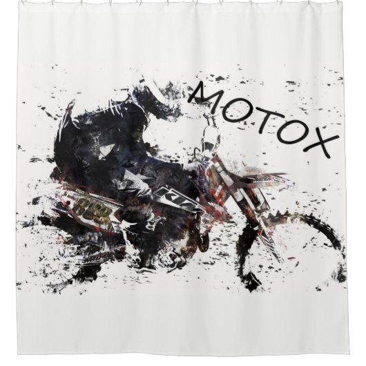 Moto-x Race Douchegordijn (Voorkant)