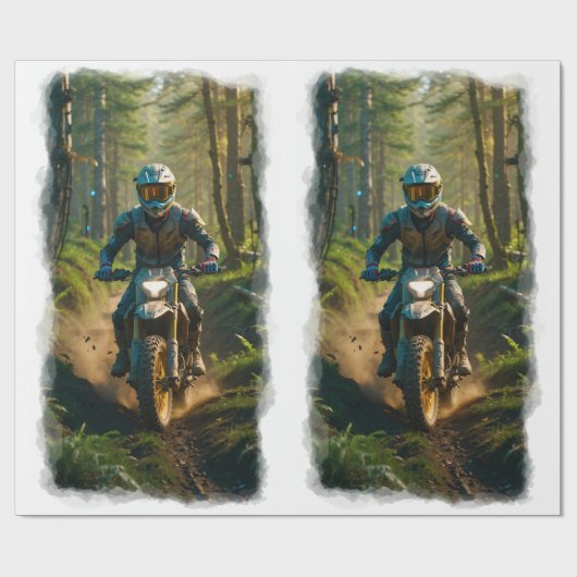 Moto-xing - Motocross-racisme Cadeaupapier (Vlak)
