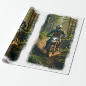 Moto-xing - Motocross-racisme Cadeaupapier (Uitgerold)