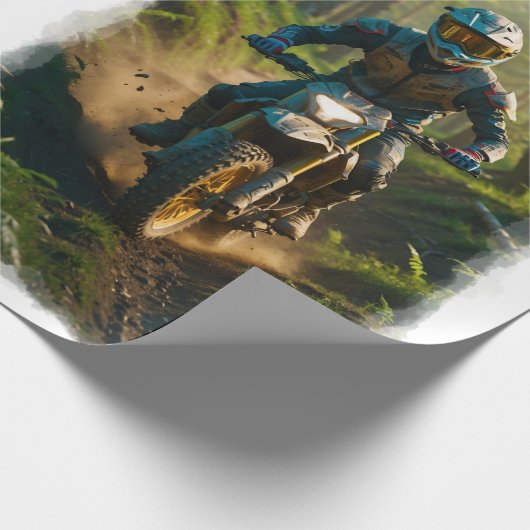 Moto-xing - Motocross-racisme Cadeaupapier (Hoek)