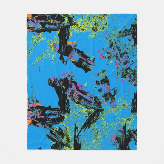 Moto-xing - Motocross-racisme Fleece Deken (Voorkant)