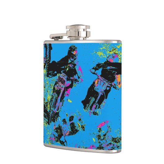 Moto-xing - Motocross-racisme Heupfles (Links)