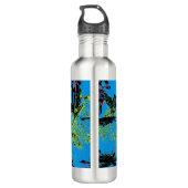 Moto-xing - Motocross-racisme Waterfles (Achterkant)