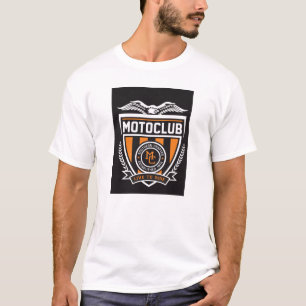 MotoClub Sinaasappel Black Ride Badge T-shirt