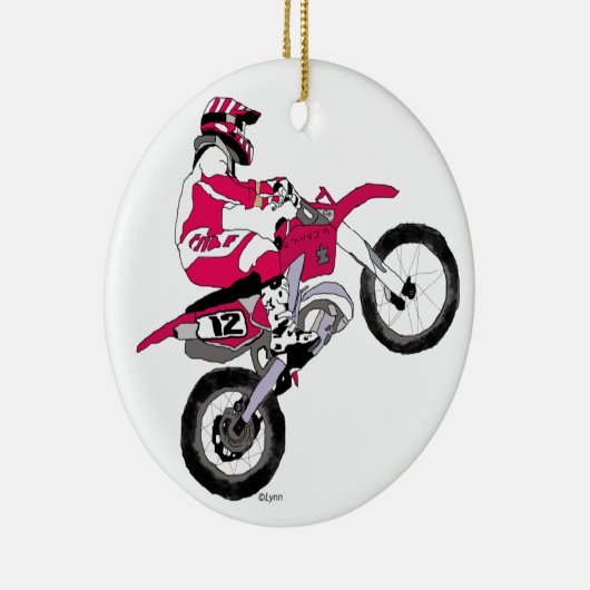 Motocross300-kopie Keramisch Ornament (Rechts)