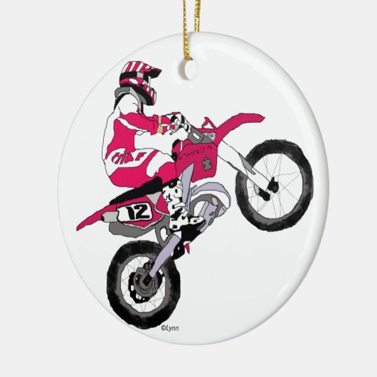 Motocross300-kopie Keramisch Ornament (Links)