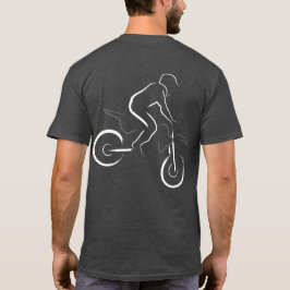 Motocross 01 Wit en Grijs Achter T-shirt