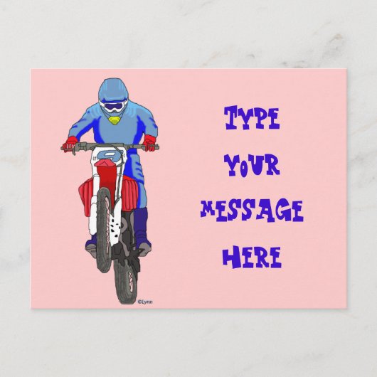 Motocross 100 briefkaart (Voorkant)