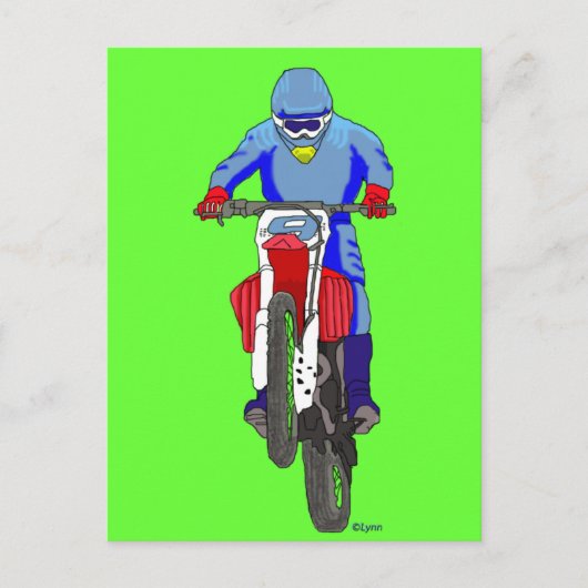 Motocross 100 briefkaart (Voorkant)