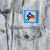 Motocross 201 vierkante button 5,1 cm (In situ)