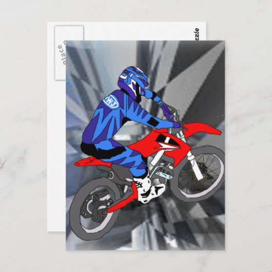 Motocross 204 briefkaart (Voorkant / Achterkant)