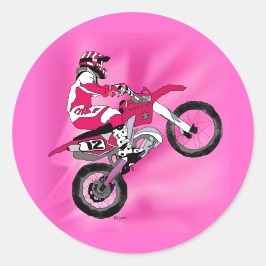 Motocross 303 ronde sticker (Voorkant)