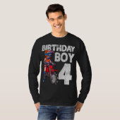 Motocross 4e verjaardag Kinder MX 4 jaar oud vuil T-shirt (Voorkant volledig)