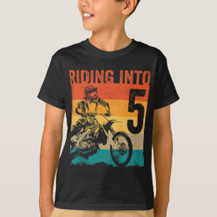 Motocross 5 jaar oude Dirt Bike 5th Birthday T-shirt