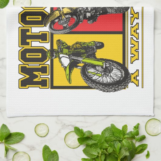 Motocross A Way of Life Theedoek (Gevouwen)