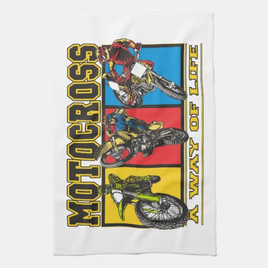 Motocross A Way of Life Theedoek (Verticaal)