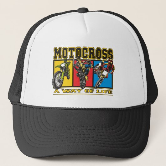 Motocross A Way of Life Trucker Pet (Voorkant)