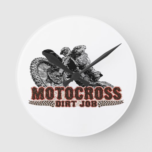 Motocross addict ronde klok (Voorkant)