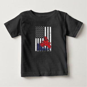 Motocross American Flag Dirt Bike