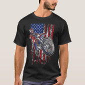 Motocross Amerikaanse gradiënten T-shirt (Voorkant)