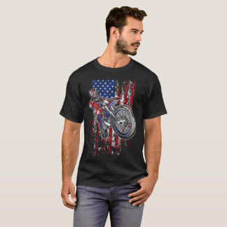 Motocross Amerikaanse gradiënten T-shirt