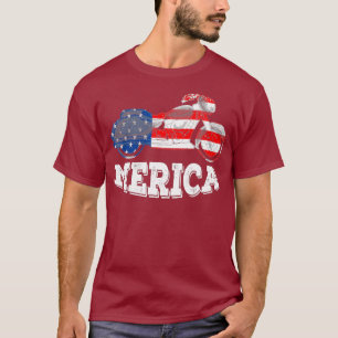 Motocross Amerikaanse vlag op 4 juli Merica T-shirt
