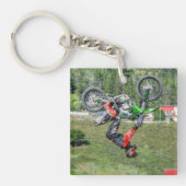 Motocross-antenne met stuntnummer sleutelhanger (voorkant)