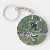 Motocross-antenne met stuntnummer sleutelhanger (Voorkant)