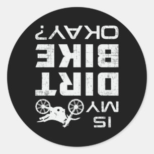Motocross Biker Dirt Bike Motorcycle Funny Gift Ronde Sticker