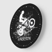 Motocross Biker Supercross Dirt Bike Grote Klok (Hoek)