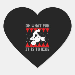 Motocross Biker Ugly kerstmotorfift cadeau Hart Sticker