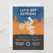 Motocross Birthday Invitation | Dirt Bike Invite Kaart (Voorkant)