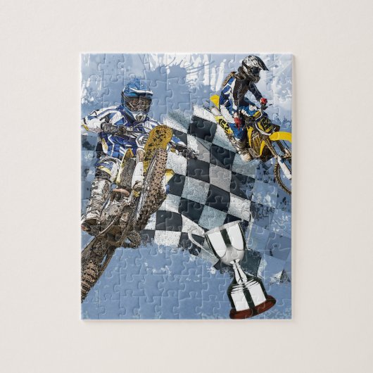 Motocross Blue Dreams Legpuzzel (Verticaal)