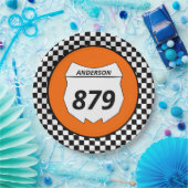 Motocross Bord Aangepast vuilnummer bij Oranje (Feest)