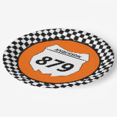 Motocross Bord Aangepast vuilnummer bij Oranje (Gekanteld)