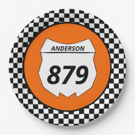 Motocross Bord Aangepast vuilnummer bij Oranje