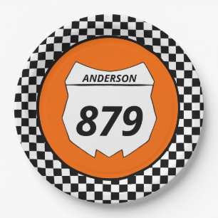 Motocross Bord Aangepast vuilnummer bij Oranje