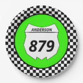 Motocross Bord Aangepast vuilnummer bijsnijden op  (Voorkant)